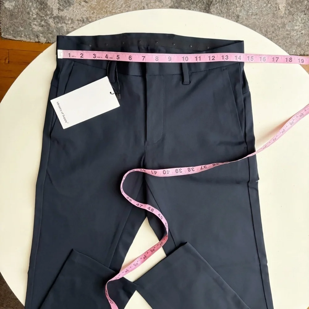 Ministry of Supply Kinetic Pant Navy 28x30 Slim Fit New Wrinkle Free